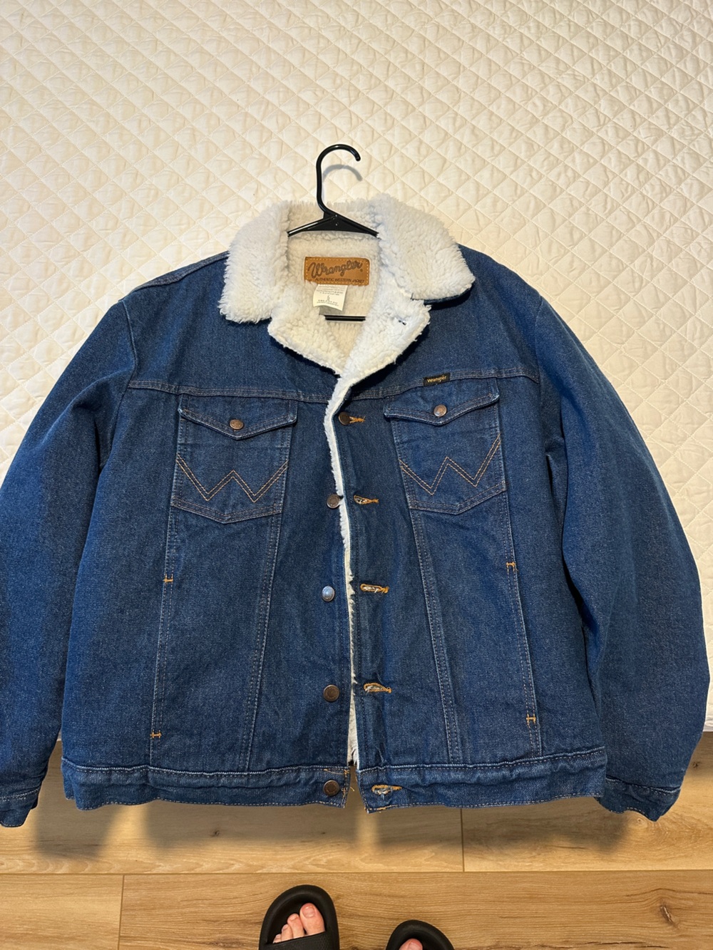 Wrangler Blue Denim Sherpa-Lined Jacket